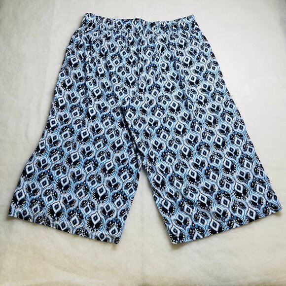 NWT M&S Collection Womens Blue High Rise Stretch Wide Leg Cropped Pants Size 20 - Picture 3 of 10